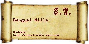 Bengyel Nilla névjegykártya
